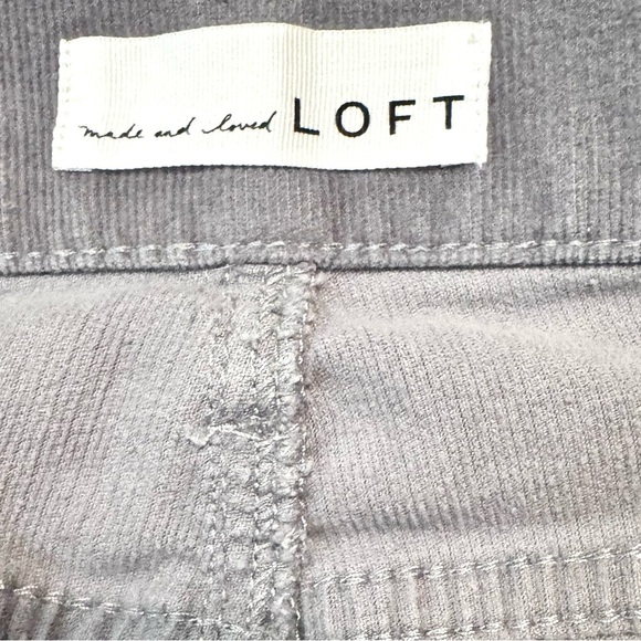 LOFT Modern Skinny Gray Corduroy Pants Size 6 or 28, cords, eclipse grey, silver - Picture 15 of 16